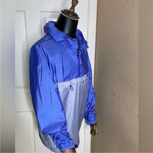 VTG 1990’s Patagonia blue + Gray color block rip stop grid windbreaker jacket L